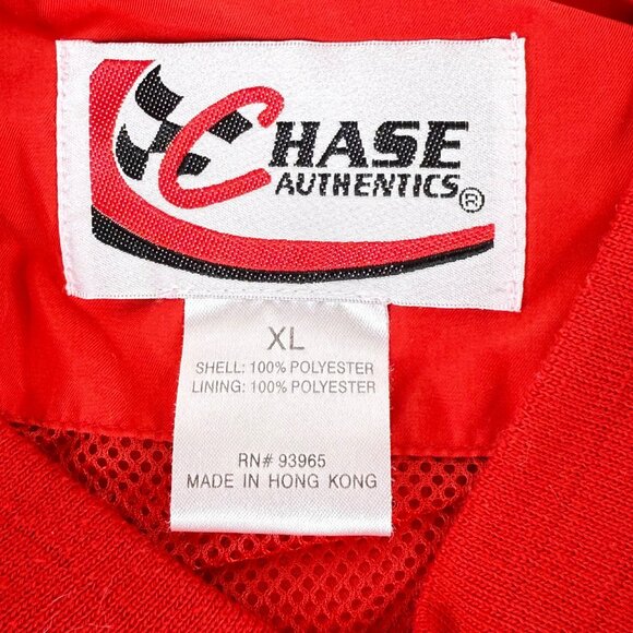 Chase Authentics NASCAR Budweiser Dale Earnhardt Jr Red Windbreaker Jacket XL - Picture 6 of 10
